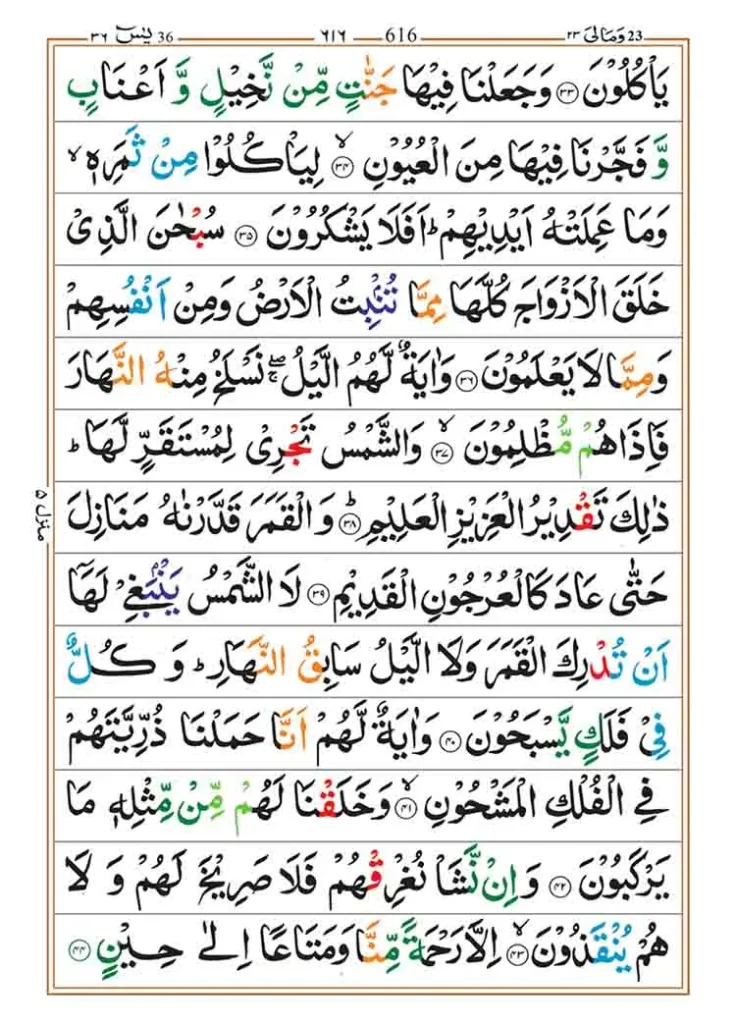 Surah Yaseen with Tajweed 4 Surah Yaseen with tajweed page 4