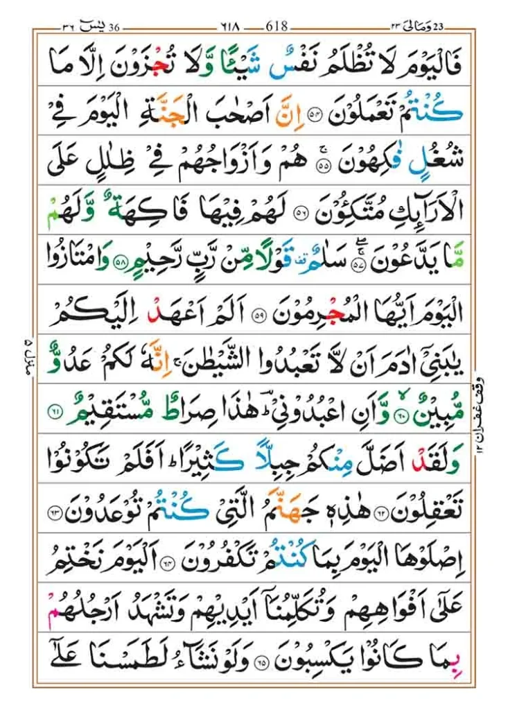Surah Yaseen with Tajweed 6 Surah Yaseen with tajweed page 6