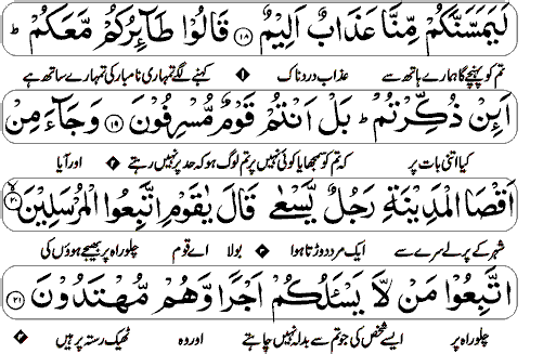 Surah Yaseen with Urdu page 3