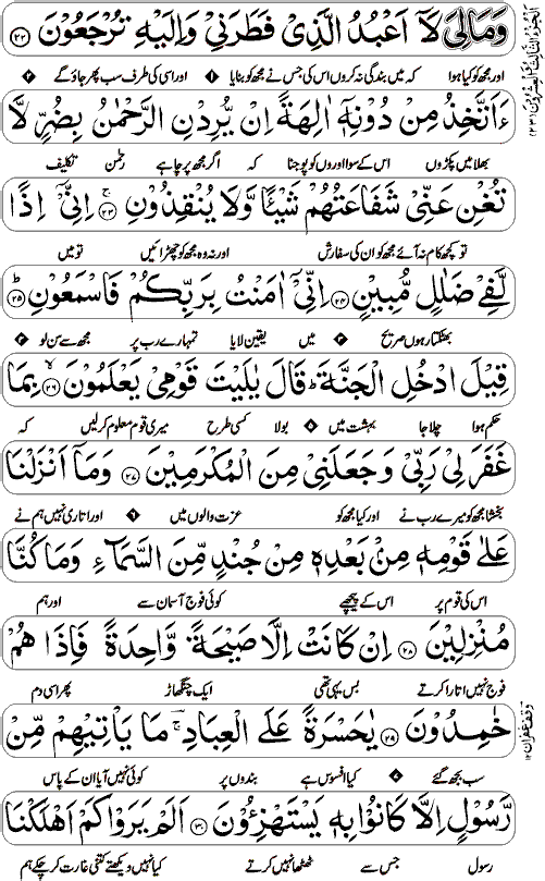 Surah Yaseen with Urdu Page 4