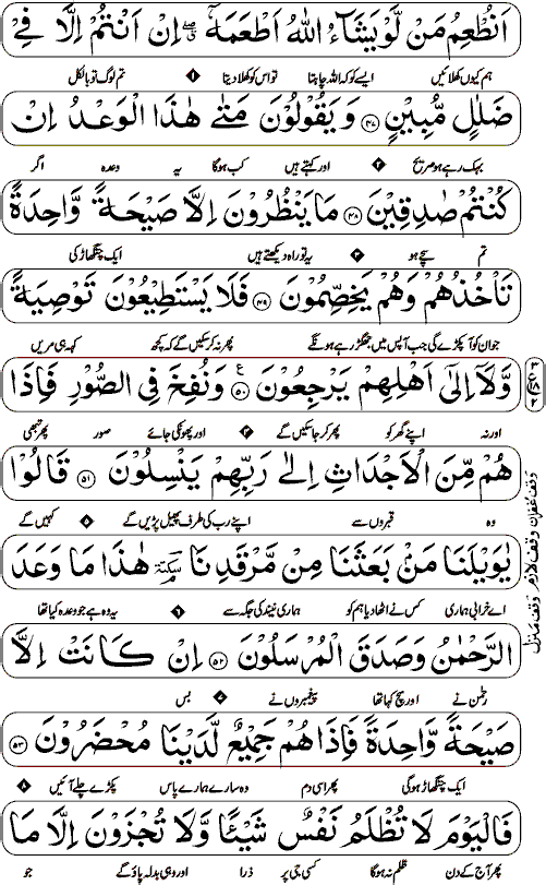 Surah Yaseen with Urdu page 7